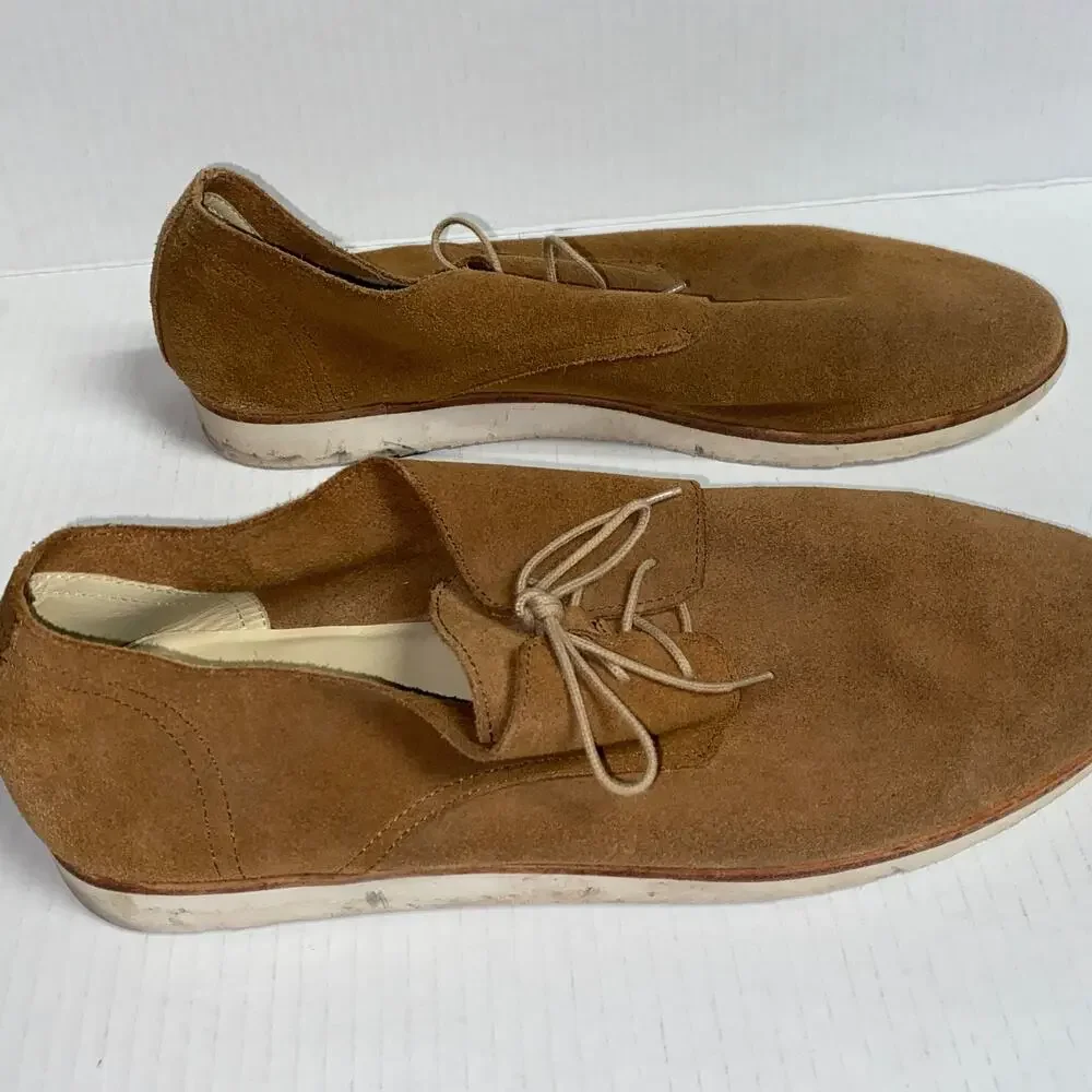 Nisolo Tobacco Brown Suede Lightweight Flex Derby Shoes Men's Size 11